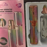 2 In1 Rechargeable Facial Hair Removal and Eyebrow Shaver - Face Lips Body Painless Facial Razor with Built-in LED Light USB